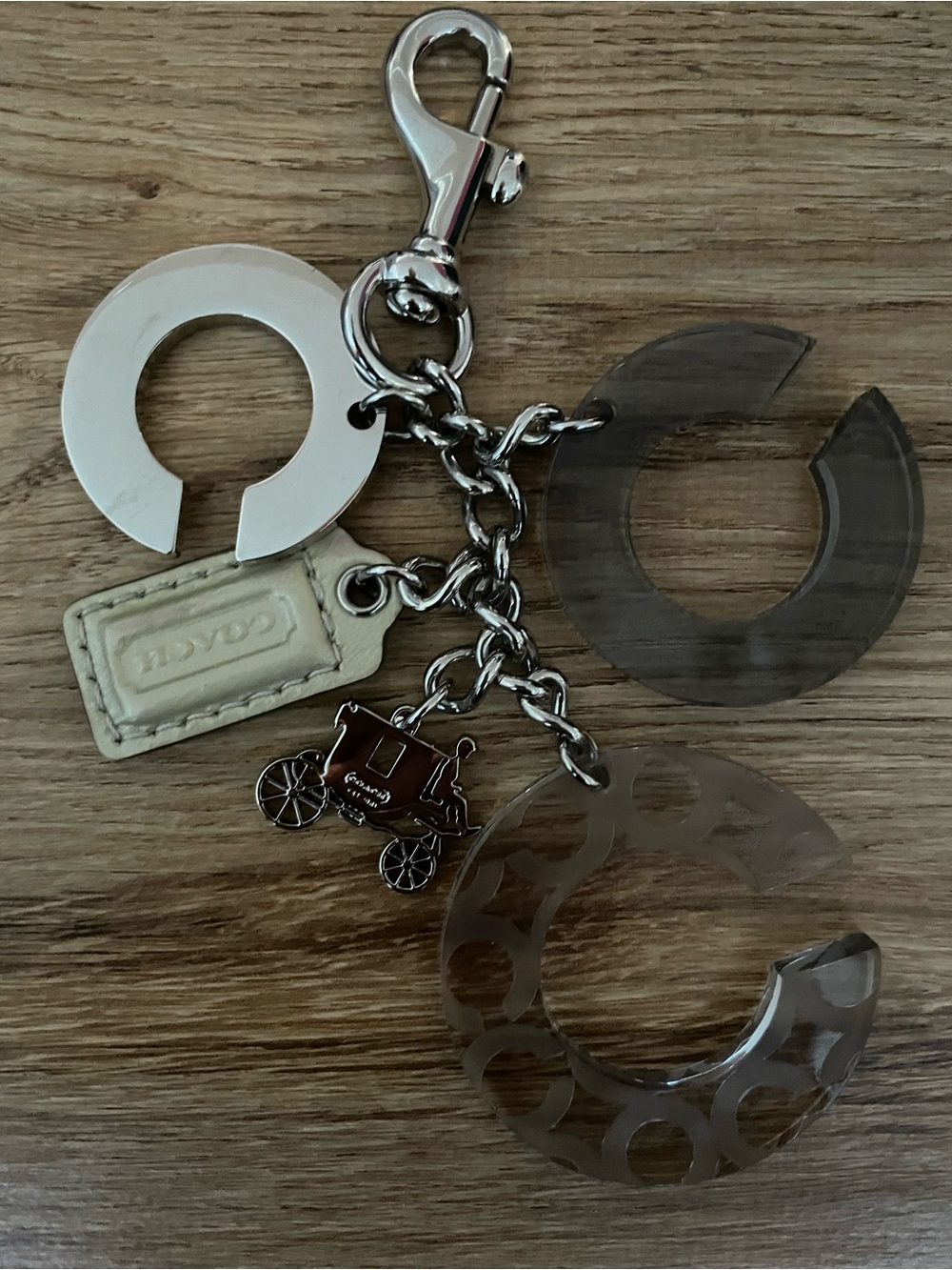 COACH Horse & Carriage Acrylic C Bag Charm